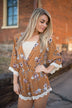 Mustard Floral Romper