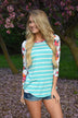 Crowd Pleaser Floral Top ~ Mint