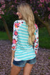 Crowd Pleaser Floral Top ~ Mint