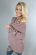 Purple Lace Up Sweater
