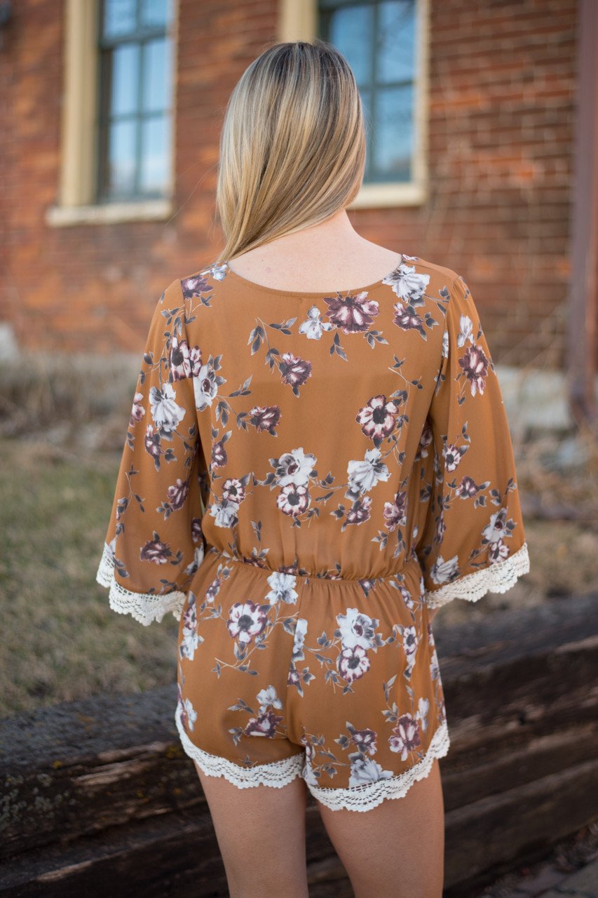 Mustard Floral Romper