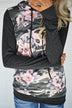 Camo & Floral Hoodie ~ Charcoal