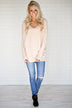 Hold On To Me Sweater ~ Blush