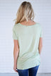 Light Green Knot Top