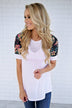 Feeling Pretty Floral Ivory Top