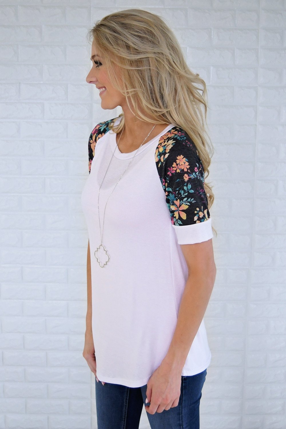 Feeling Pretty Floral Ivory Top