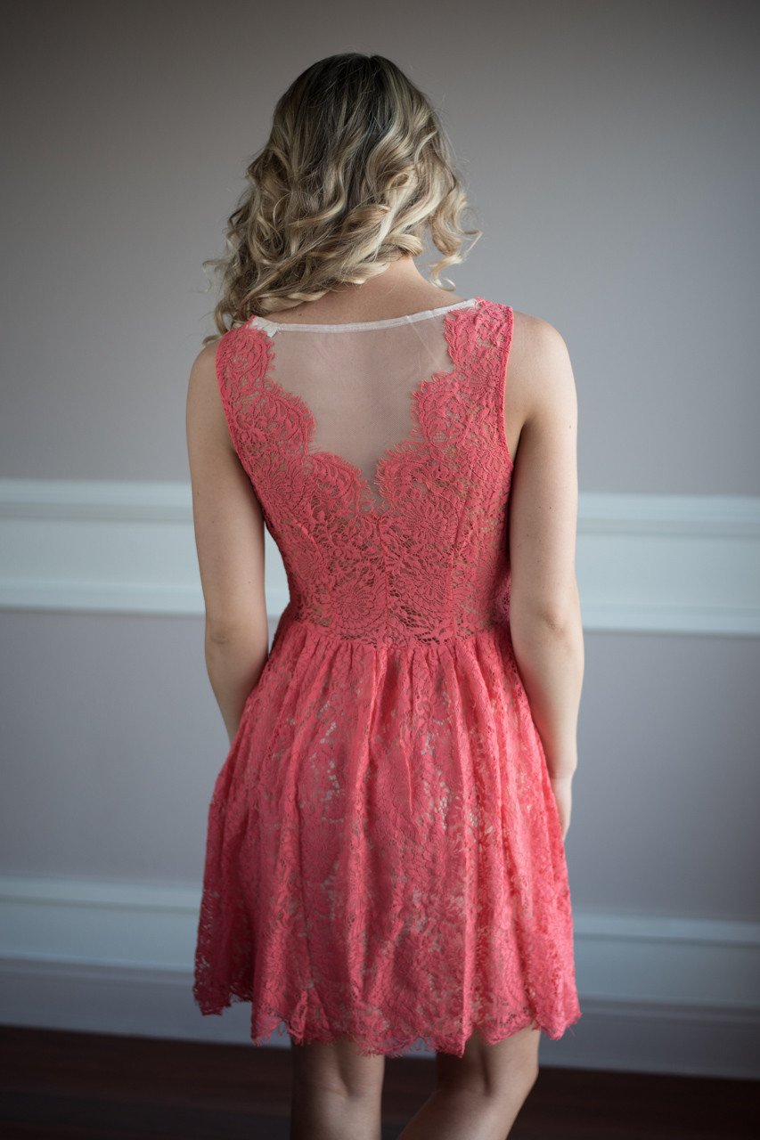 Light Coral Lace Dress Light Coral Lace Dress