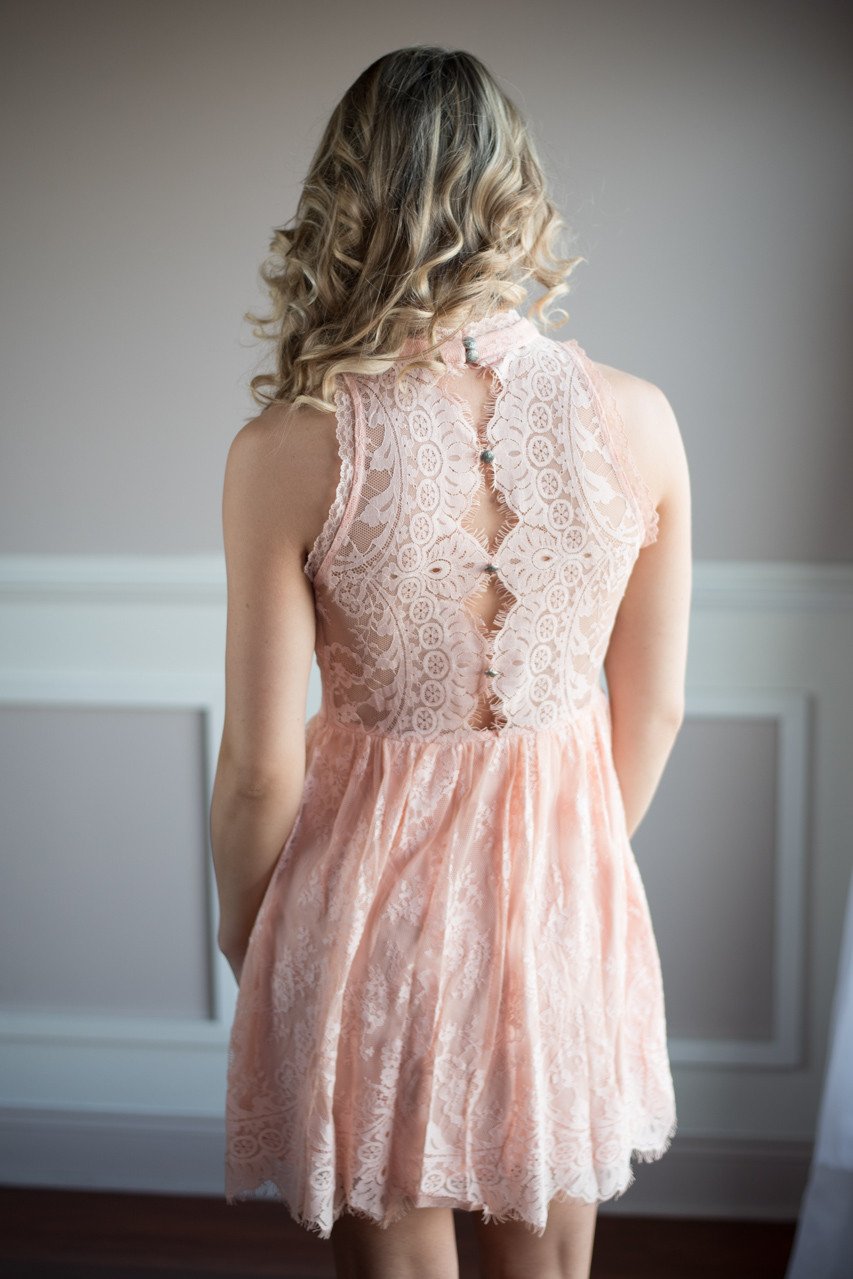 Fairy in Pink Lace Dress