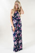 Dark Navy Floral Maxi Dress
