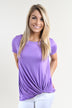 Solid Purple Knot Top