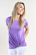 Solid Purple Knot Top