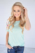 Feeling Pretty Mint Ivory Top