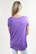 Solid Purple Knot Top