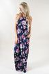 Dark Navy Floral Maxi Dress