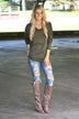 Essential Olive Dolman Top
