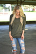 Essential Olive Dolman Top