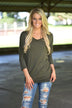 Essential Olive Dolman Top
