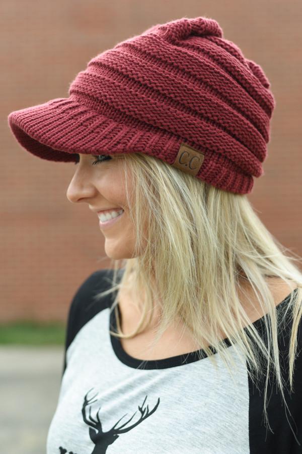 CC Beanie Cap - Burgundy