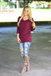 Essential Wine Dolman Top