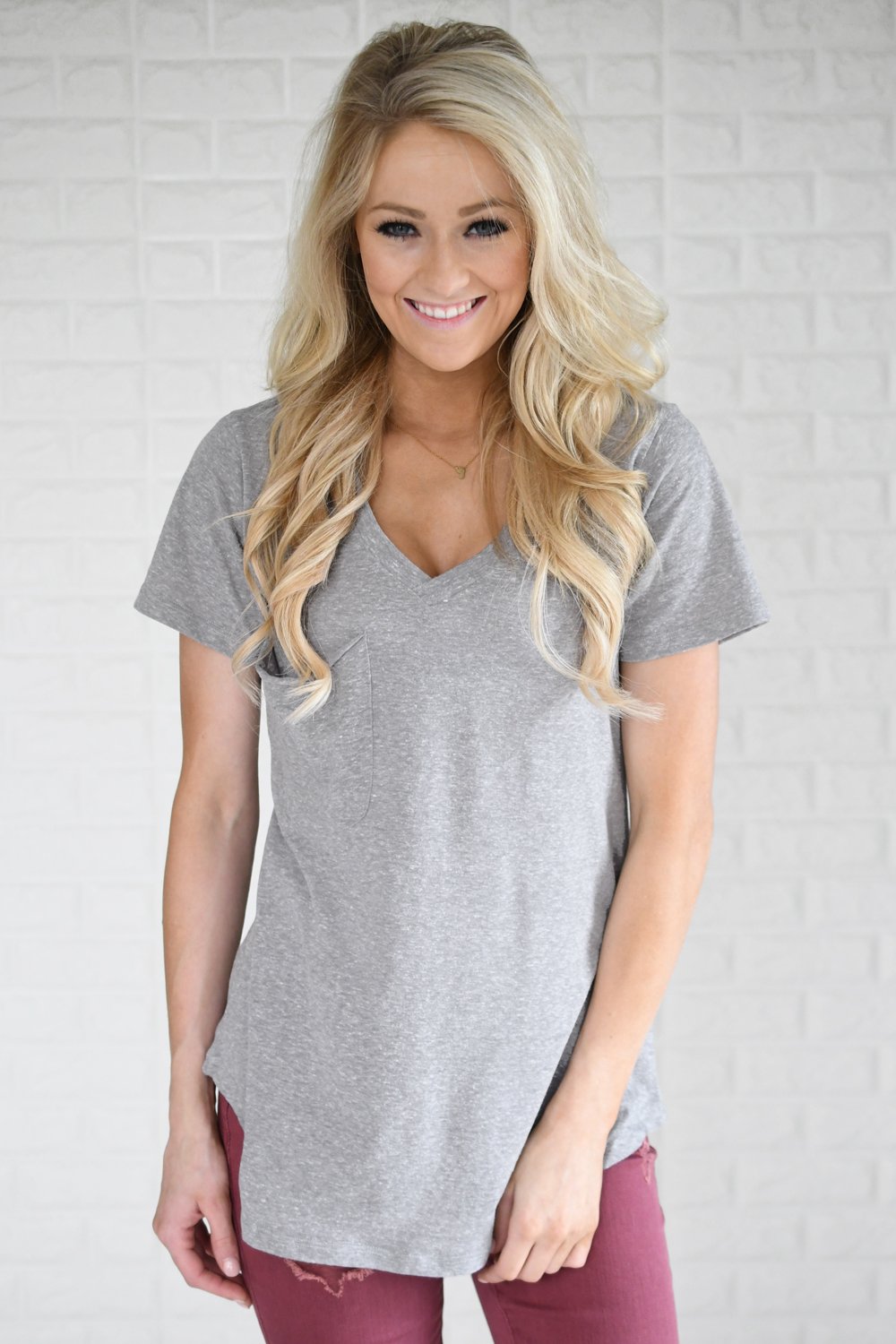 Basic Grey Pocket Tee