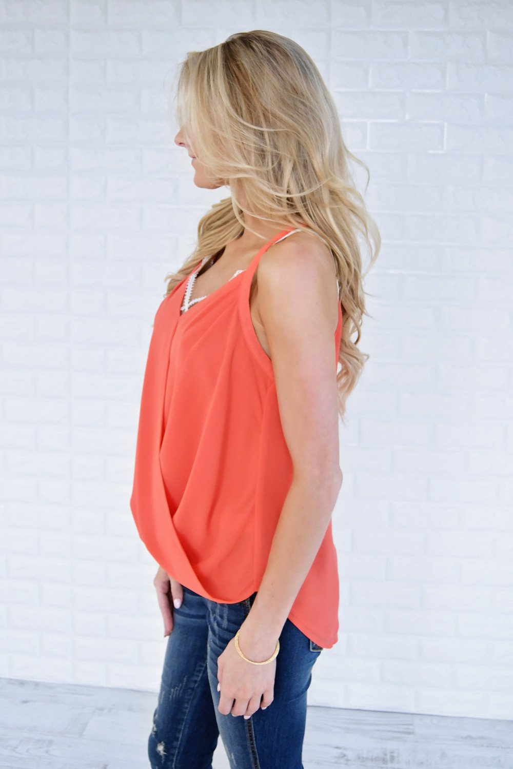 Lucky Tank Top ~ Dark Salmon