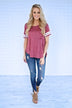Out of my League Baseball Tee ~ Iron Red