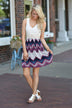 Purple Chevron Dress