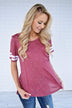 Out of my League Baseball Tee ~ Iron Red