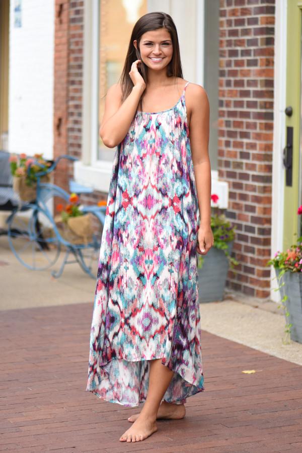 Collage of Color Maxi Dress ~ One Size