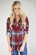 The Essential Plaid Top ~ Burgundy