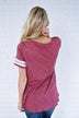 Out of my League Baseball Tee ~ Iron Red