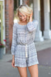No Regrets Romper ~ Grey