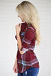 The Essential Plaid Top ~ Burgundy