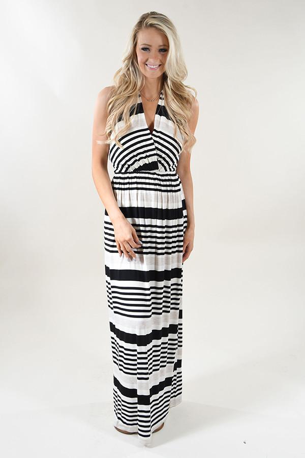 Vacation Ready Striped Maxi Dress