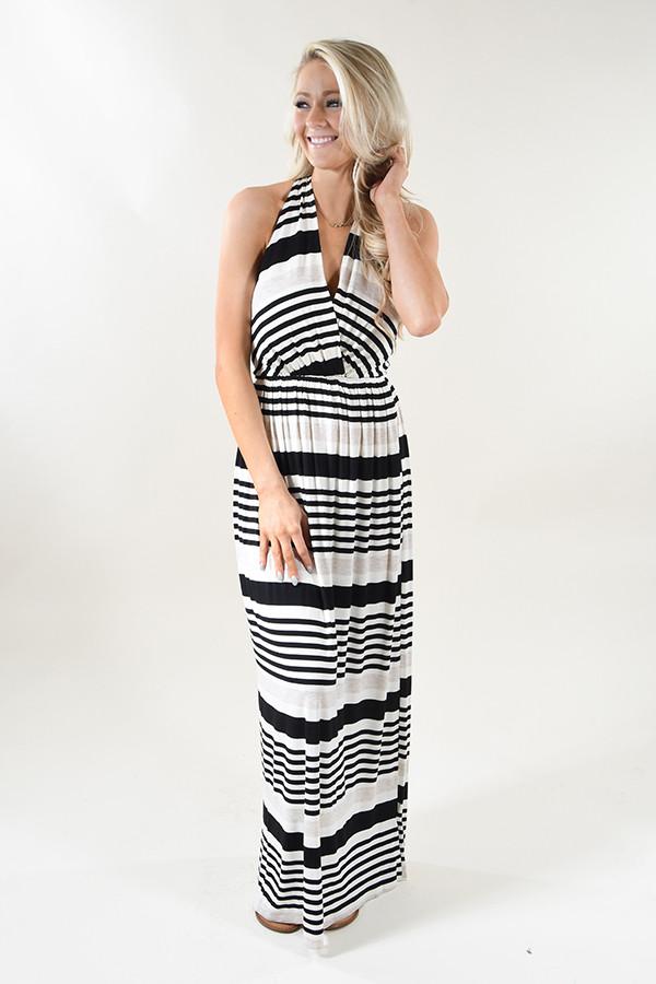 Vacation Ready Striped Maxi Dress