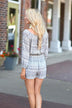 No Regrets Romper ~ Grey