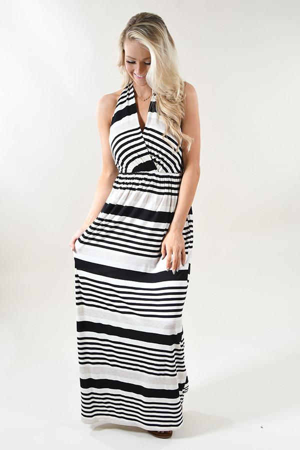 Vacation Ready Striped Maxi Dress