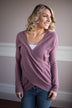 Purple Wrap Sweater