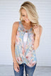 Floral Kisses Crossover Tank Top