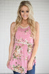 By Your Side Floral Babydoll Tank Top