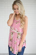 By Your Side Floral Babydoll Tank Top