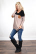 Suede Pocket Top ~ Brown