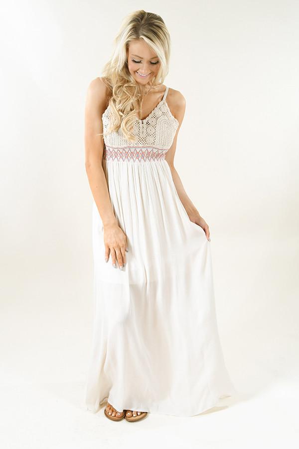 ワンピース RUBATI Macrame Dress CREAM Cream Crochet Maxi Dress