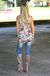 Long Grey Floral Tank Top