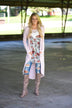 Long Grey Floral Tank Top