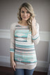 Taupe Aztec Pocket Top