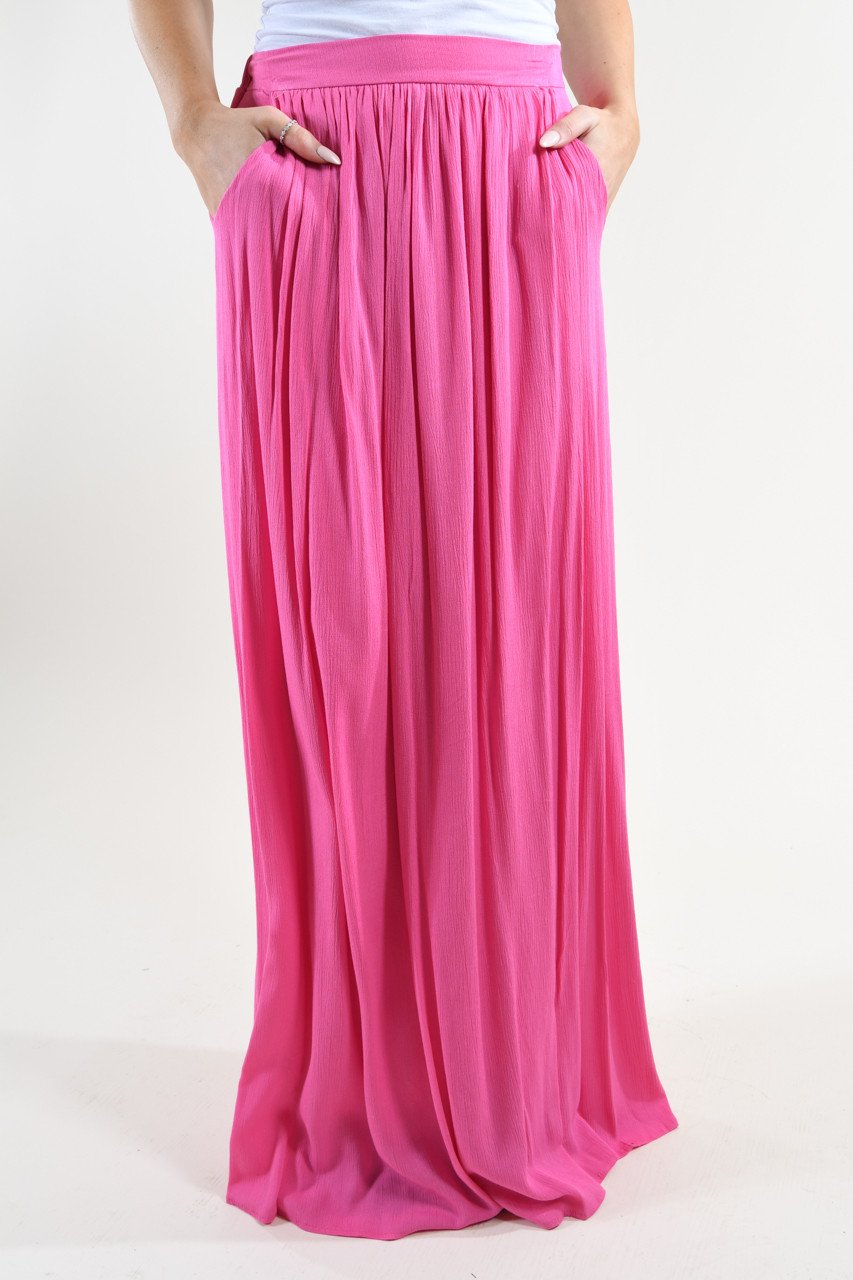Bright Pink Maxi Skirt