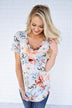 Make a Wish Floral V-Neck Top