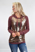 Glitter Hoodie ~ Burgundy