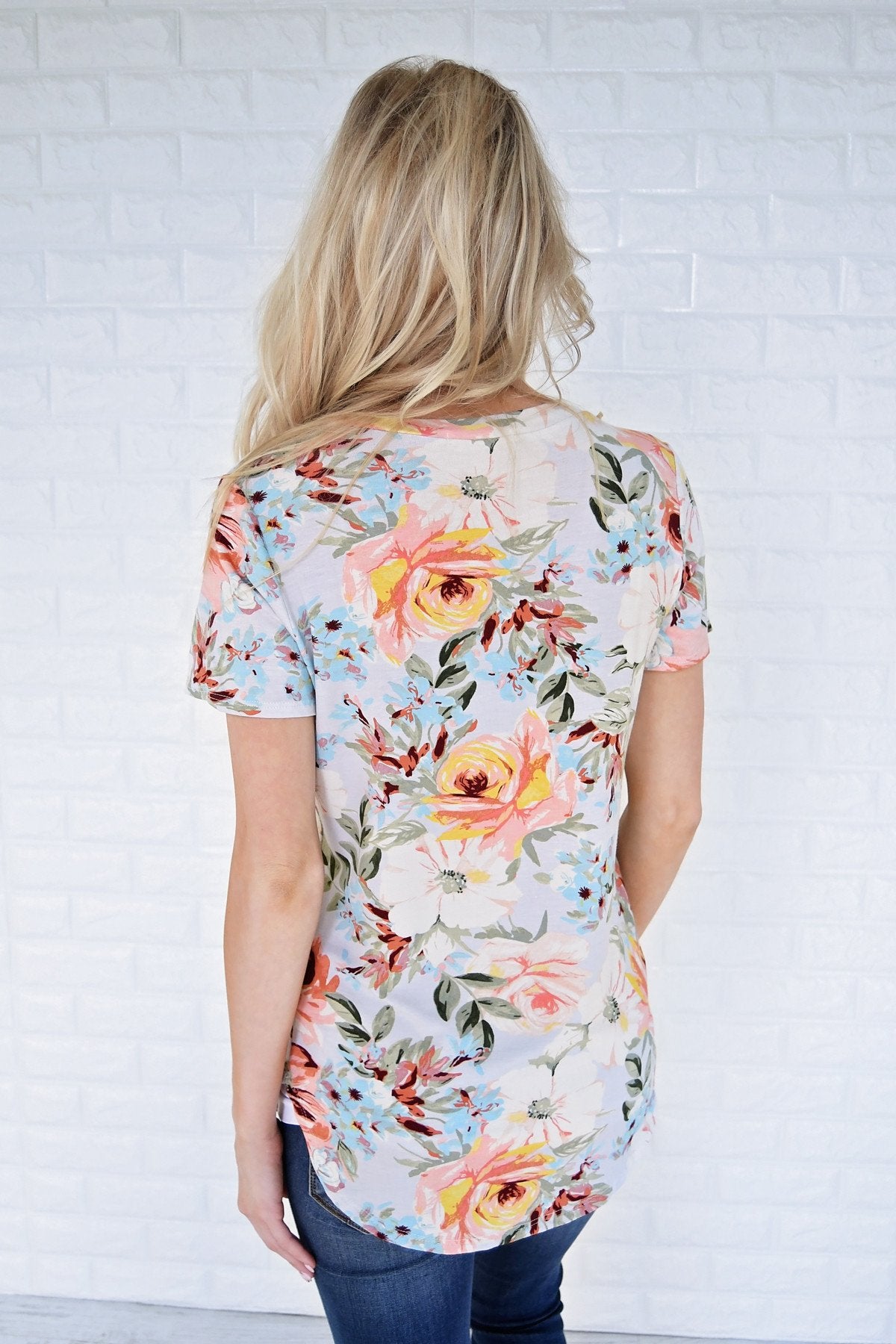 Make a Wish Floral V-Neck Top